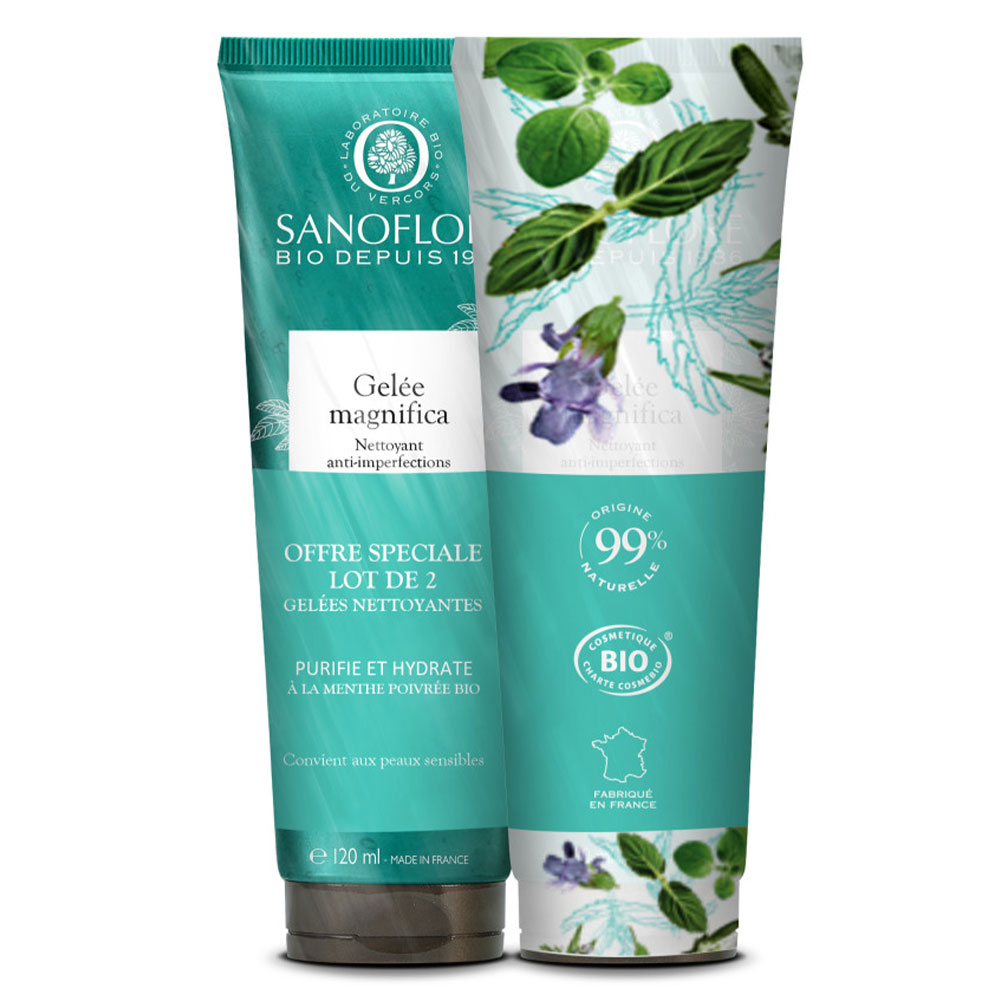 Sanoflore Magnifica Gel detergente biologico anti-imperfezioni 2x120ml