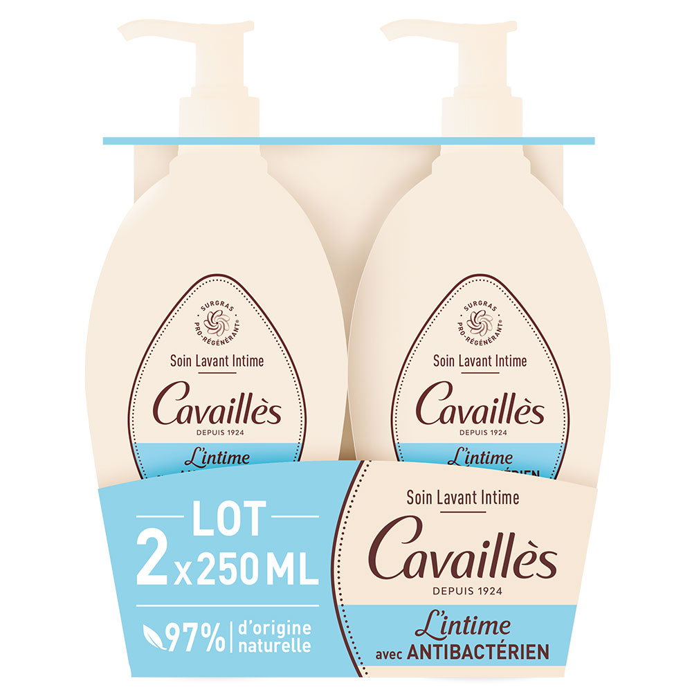 Cavaillès Secchezza intima Detergente Intimo Naturale Speciale Antibatterico 2x250ml