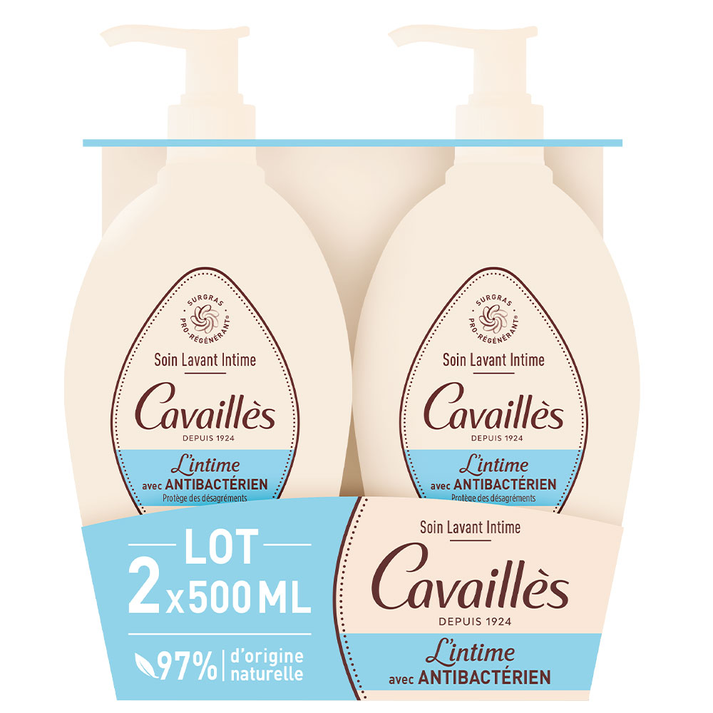 Cavaillès Secchezza intima Detergente Intimo Naturale Antibatterico 2x500ml