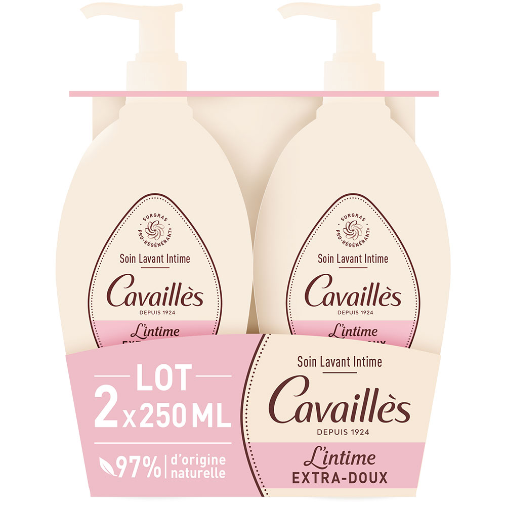 Cavaillès Secchezza intima Detergente Intimo Naturale Extra-delicato 2x250ml