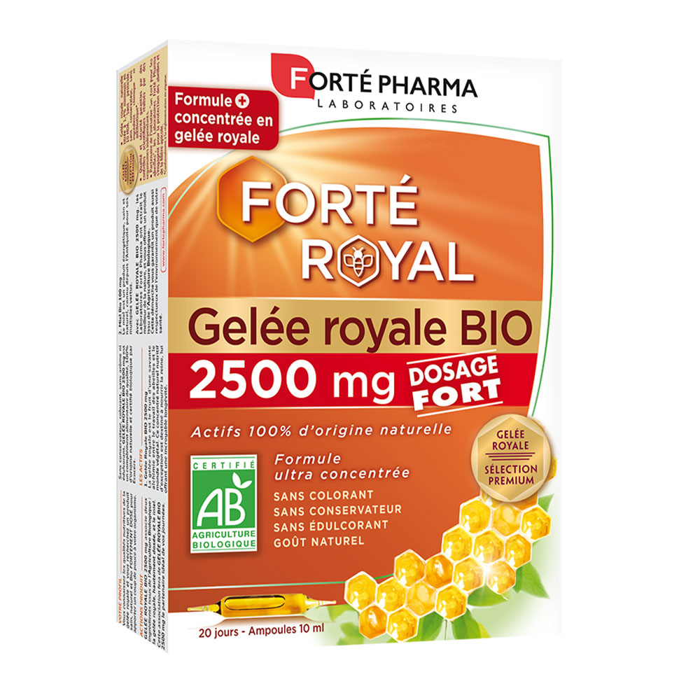 Forté Pharma Forté Royal Pappa reale biologica 2500 mg dosaggio forte 20 fiale da 10 ml