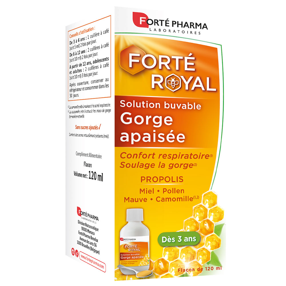 Forté Pharma Forté Royal Soluzione orale per gola lenita dai 3 anni gusto caramello 120 ml