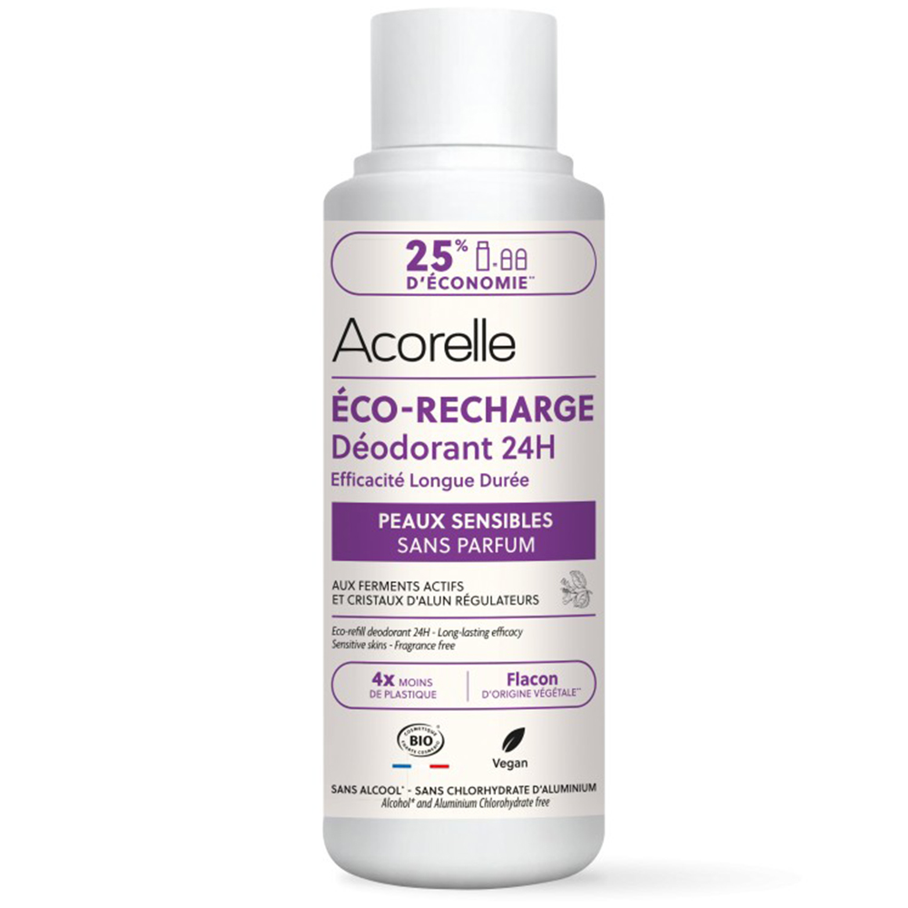Acorelle Efficacia a lunga durata Ricarica di deodorante roll-on per 24 ore Pelle Sensibile 100ml