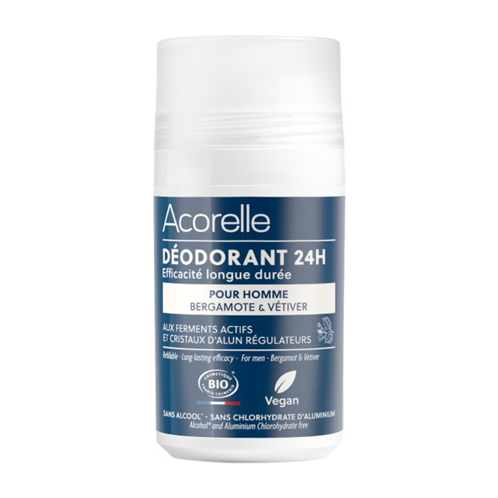 Acorelle Deodorante Roll-On da 24 ore per uomo certificato Bio Uomo 50ml
