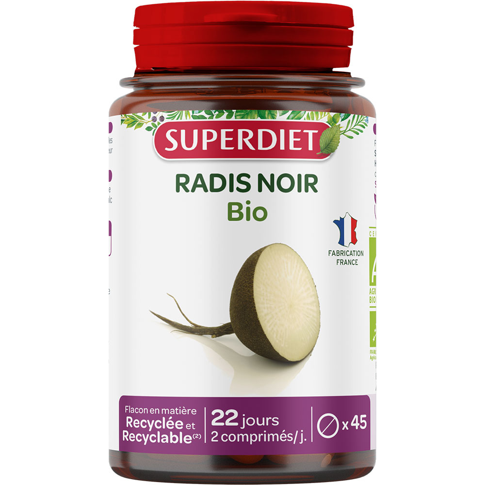 Superdiet Ravanello nero biologico 45 compresse