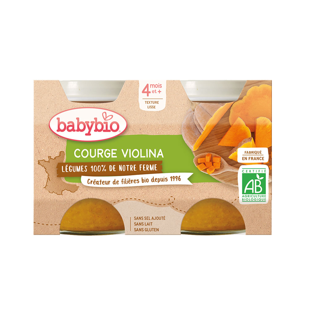 Babybio Verdura Vasetti bio ortaggi della fattoria dai 4 mesi 2x130g