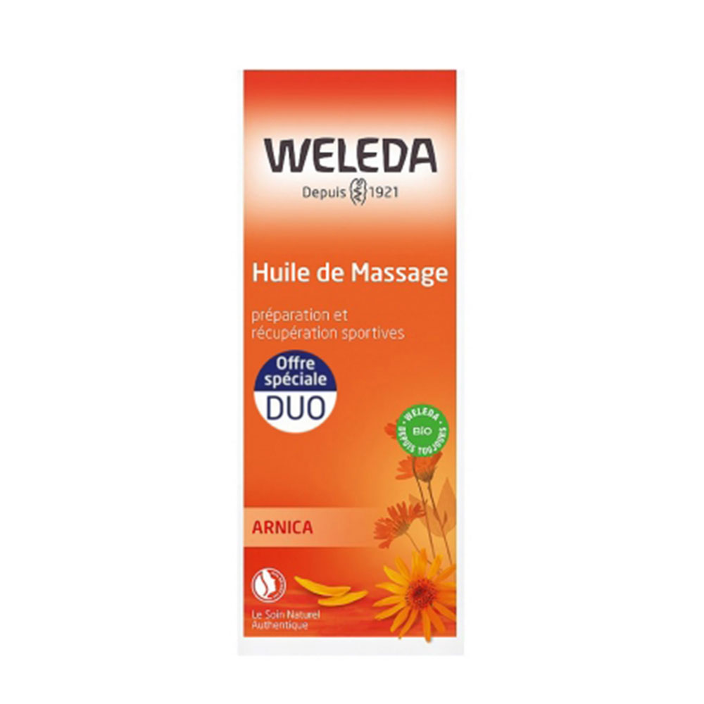 Weleda Arnica Olio da Massaggio Biologico Preparazione e recupero fisico per lo sport 2x100ml