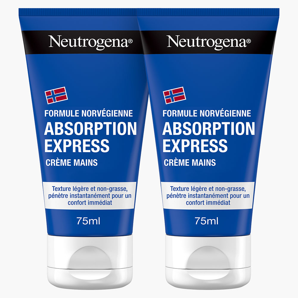 Neutrogena Absorption Express Crema mani ad assorbimento rapido Texture leggera e non grassa 2x75ml