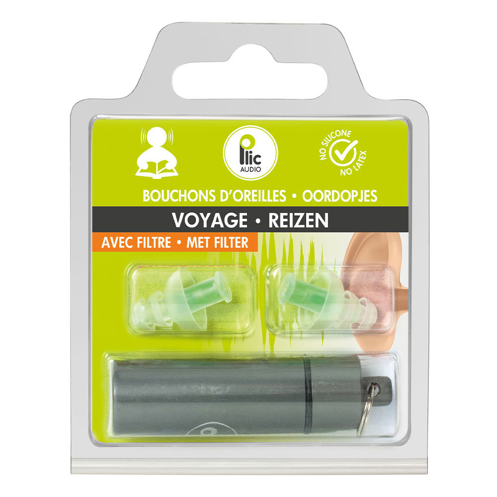 Plic Audio Con filtro Tappi per orecchie da viaggio Coppia riutilizzabile