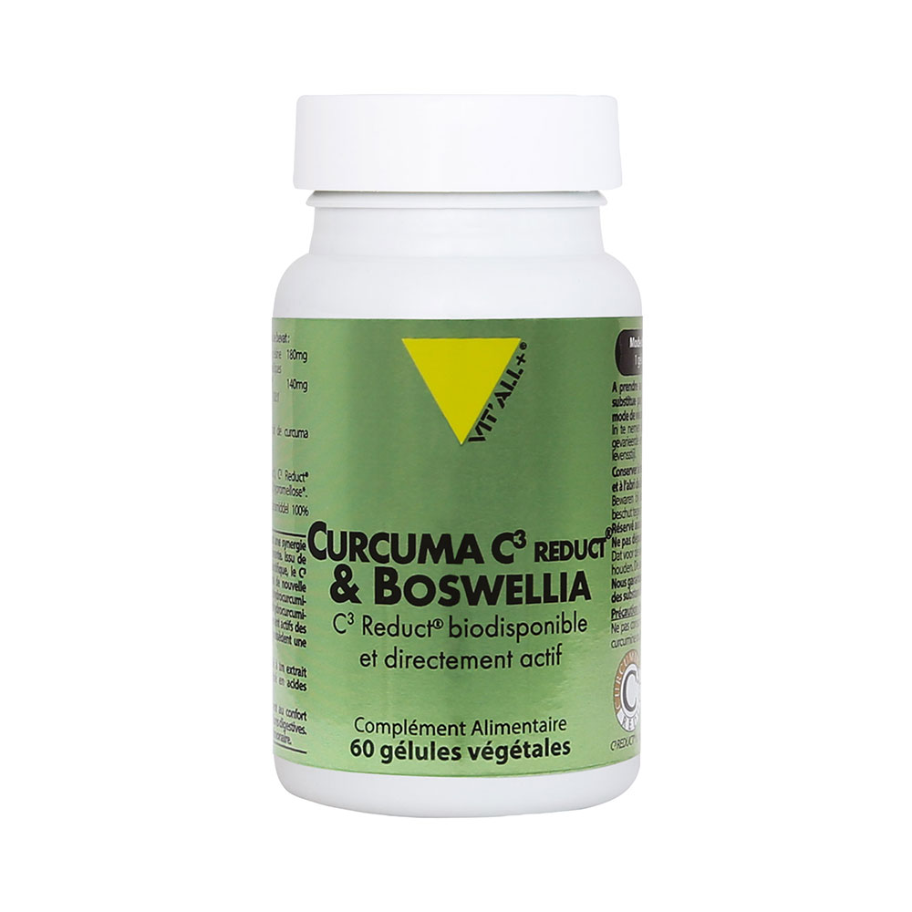 Vit'All+ Curcuma C3 Reduct® e Boswellia altamente biodisponibile e direttamente Actifa 60 capsule vegetali