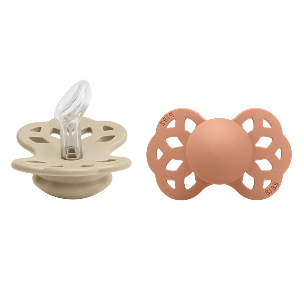 Bibs Infinity Succhietto anatomico Natural Rubber 6-18 mesi x2