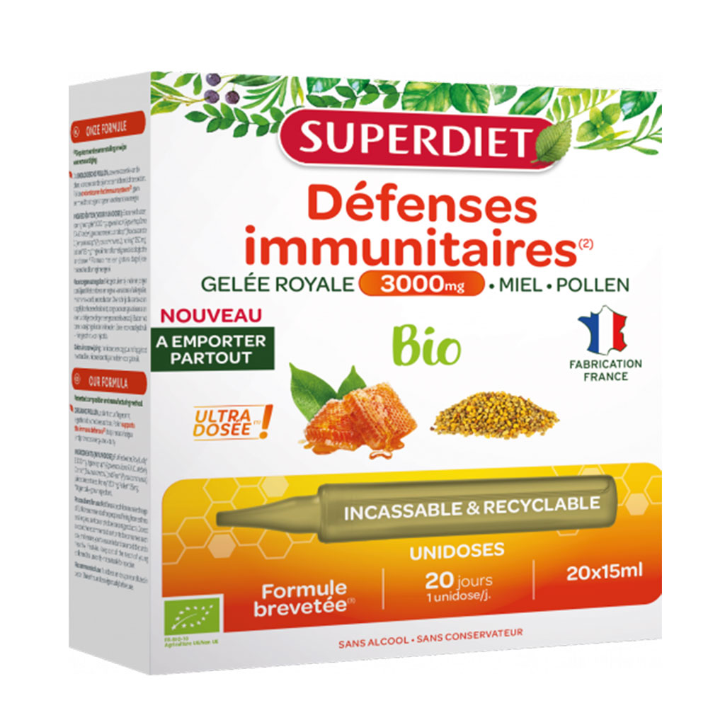 Superdiet Pappa Reale 3000mg Biologica Difese immunitarie 20 monodosi da 15 ml