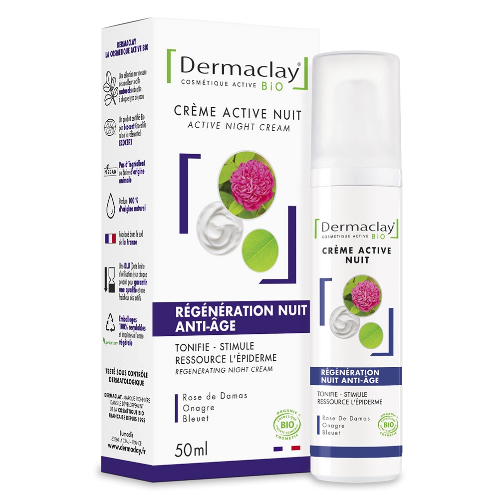 Dermaclay Crema rigenerante notte biologica antietà 50ml