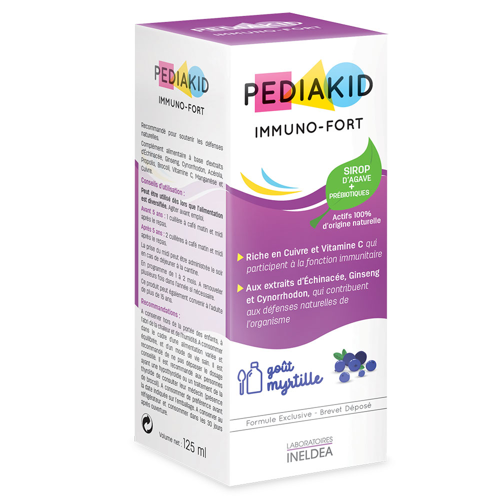 Pediakid Sciroppo Immuno-fort gusto mirtillo 125 ml