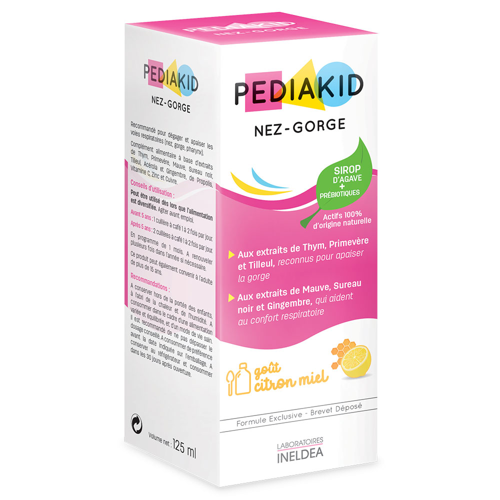 Pediakid Sciroppo gola-naso al gusto di limone e miele 125 ml