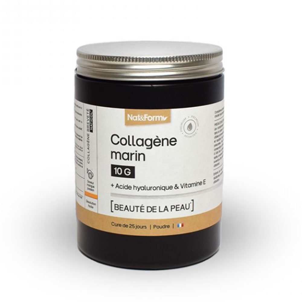 Nat&Form Collagene marino Bellezza della pelle con acido ialuronico e vitamina E 312,5 g