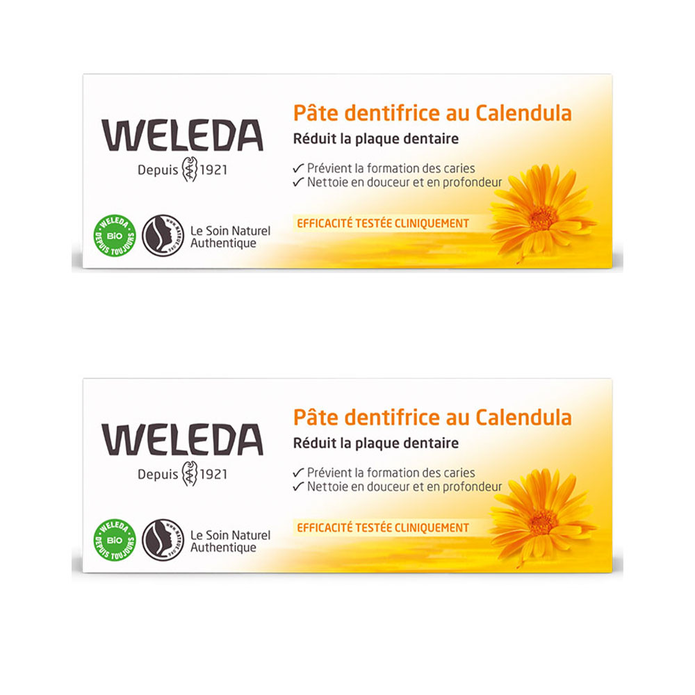 Weleda Calendula Dentifricio alla calendula Riduce la placca dentale 2x75ml