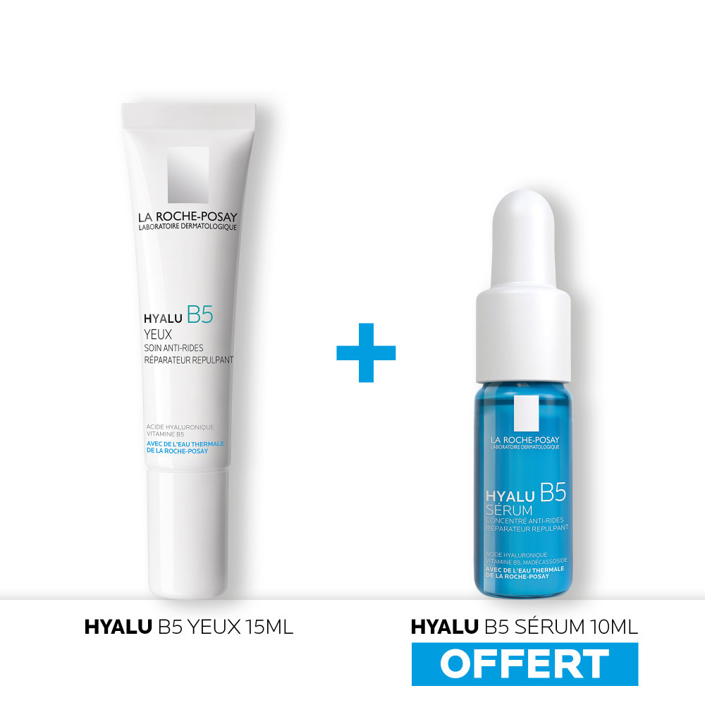 La Roche-Posay Hyalu B5 Cofanetto crema contorno occhi anti-rughe 15ml + mini siero 10ml in omaggio