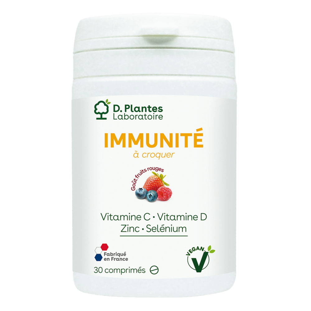 D. Plantes Immunità masticabile Aroma di Frutta Rossa 30 compresse