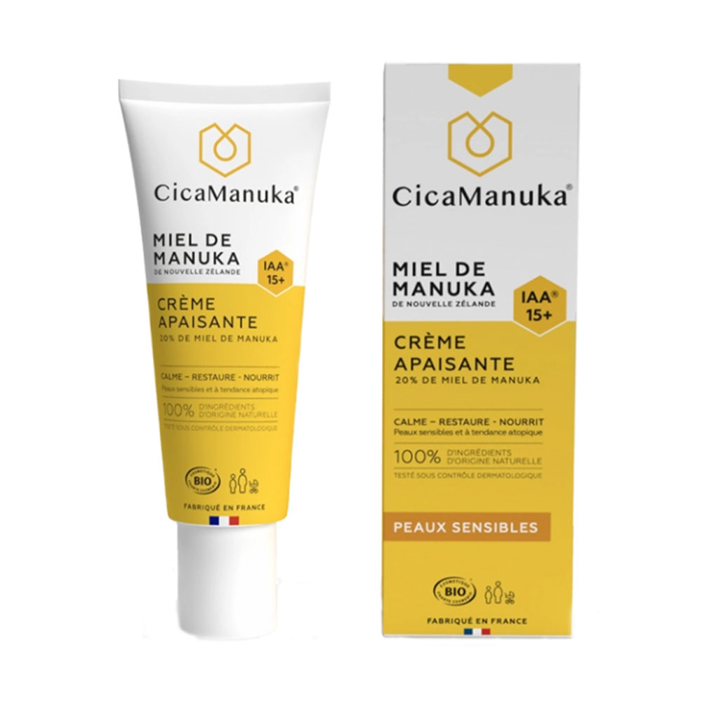 Cica Manuka Crema lenitiva biologica al miele di Manuka IAA15+ per pelli sensibili 75ml