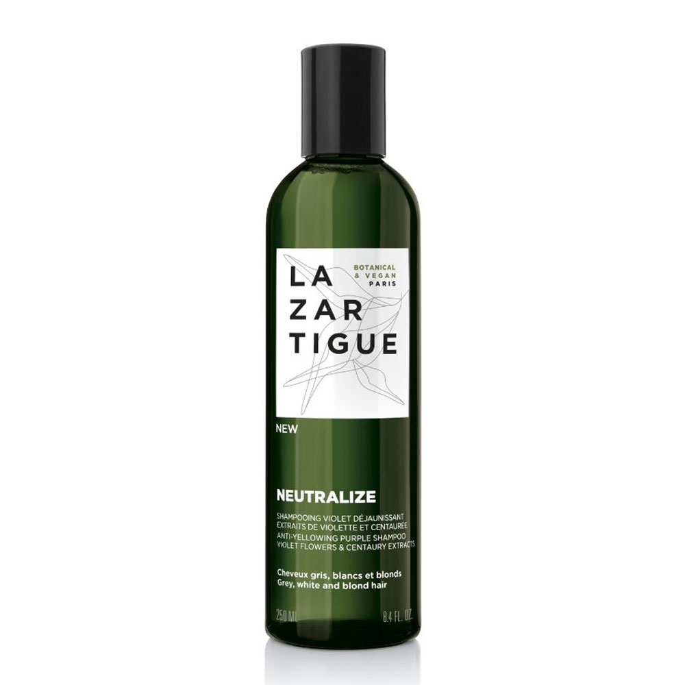 Lazartigue Neutralize Shampoo viola antingiallo Capelli grigi, bianchi e biondi 250 ml