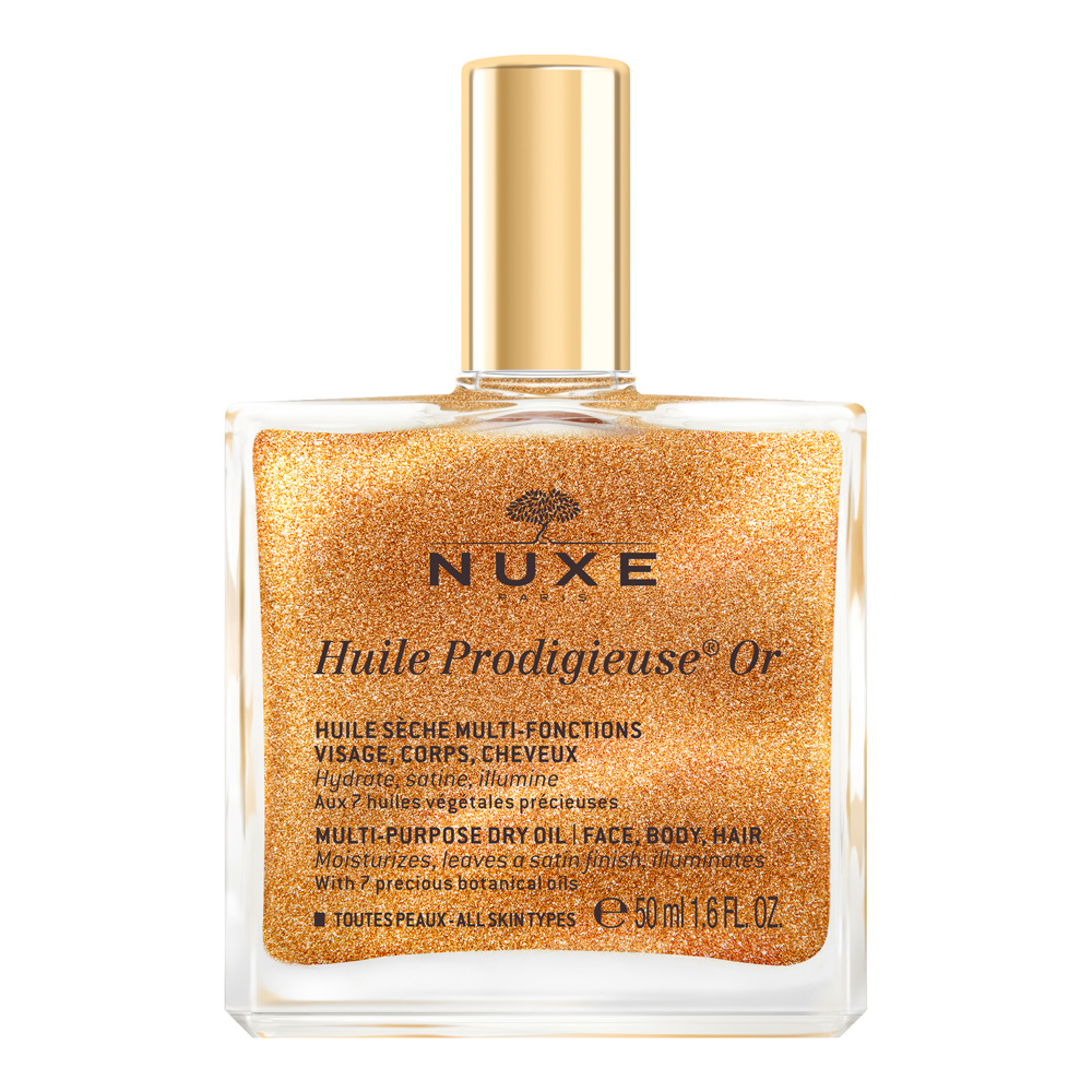 Nuxe Huile Prodigieuse Olio secco scintillante multi-funzione Or Viso, corpo e capelli 50ml
