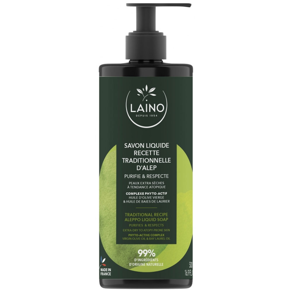 Laino Sapone liquido ricetta tradizionale di Aleppo per pelli molto secche e a tendenza atopica 500 ml