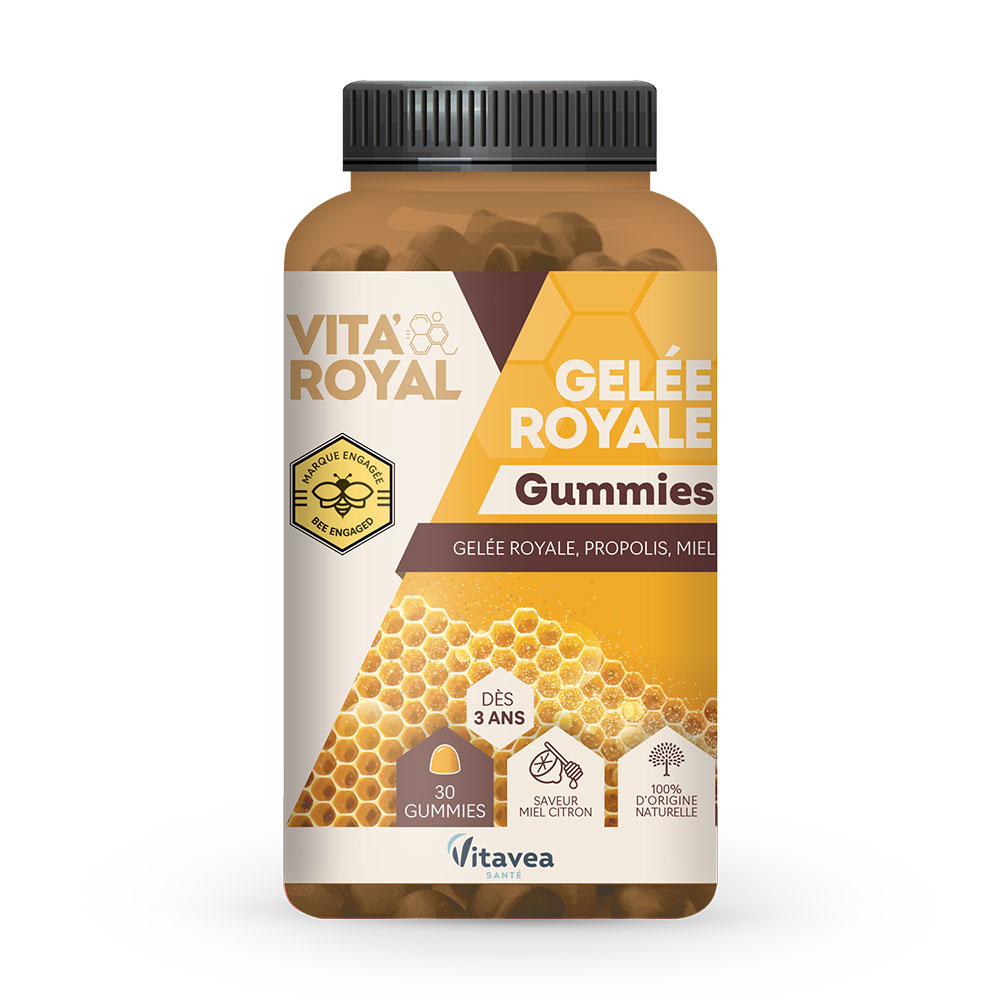 Vitavea Santé Vita'Royal Pappa reale e miele gusto miele-limone 30 gomme