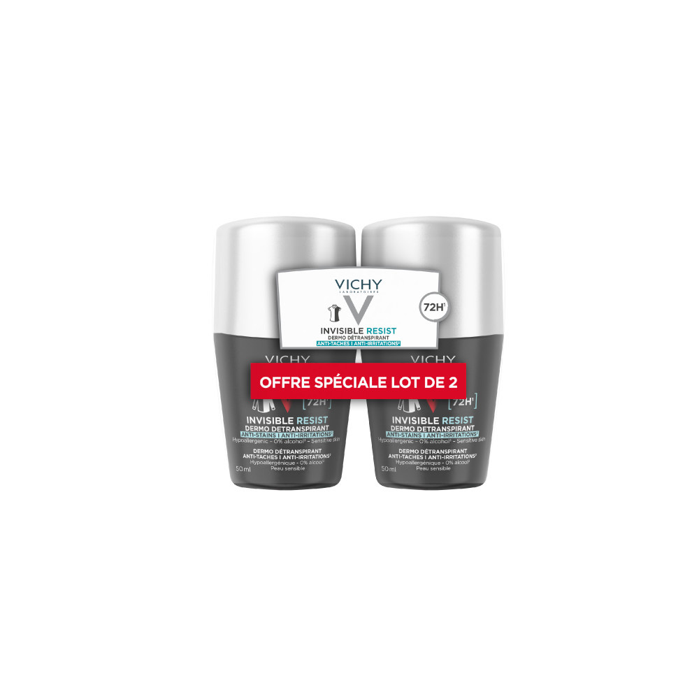 Vichy Uomo Deodorante antitraspirante Efficacia 72h Controllo Estremo 2x50ml