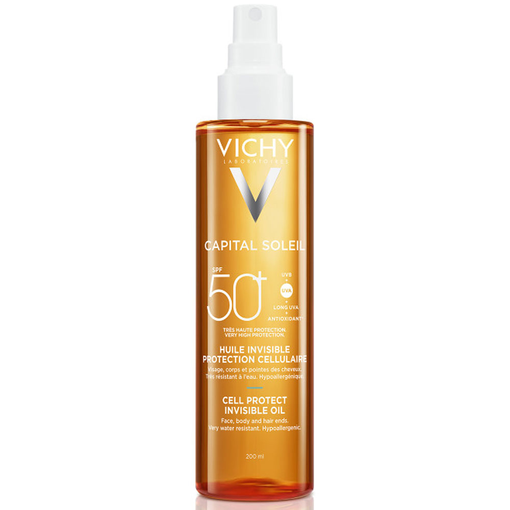 Vichy Capital Soleil Olio invisibile protezione cellulare SPF50+ 200 ml