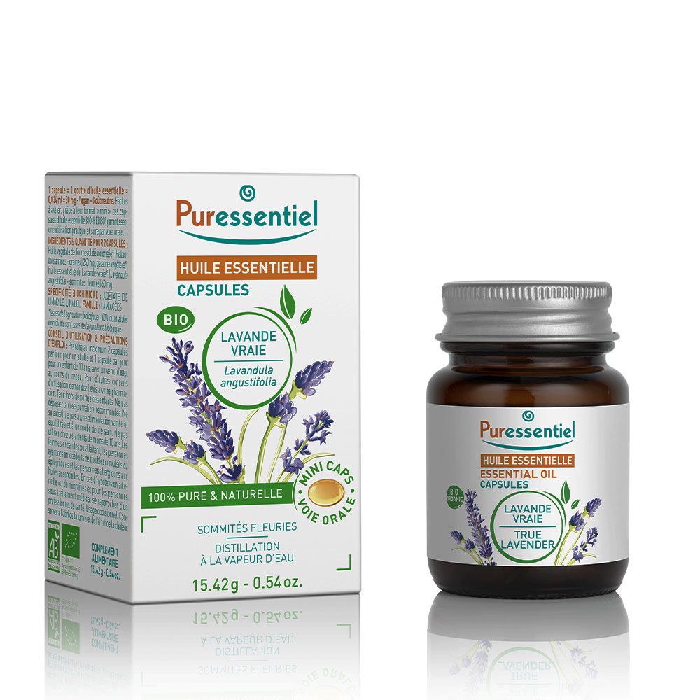 Puressentiel Oli essenziali Lavanda Vera Bio 60 Capsule
