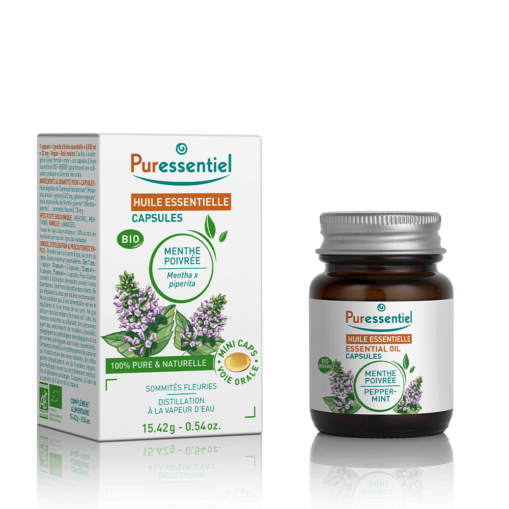 Puressentiel Oli essenziali Menta piperita biologica 60 Capsule