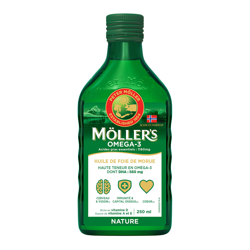 Moller'S Olio di fegato di merluzzo Omega-3 liquido senza aroma 250 ml