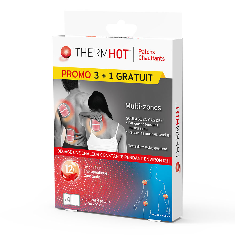 Bausch&Lomb Thermhot Multizona toppe 13x10cm x3 + 1