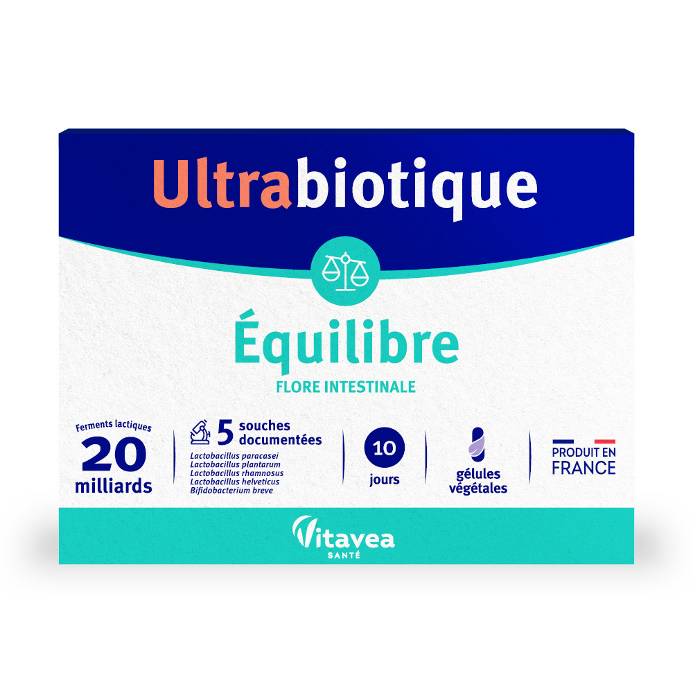 Vitavea Santé Ultrabiotique Equilibre Flore intestinale 10 Gelule