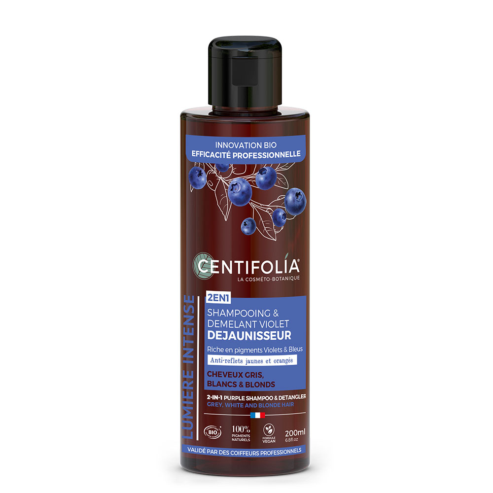 Centifolia Organic Violet Dejaunizing Shampoo Capelli organici grigi, bianchi e biondi 200 ml