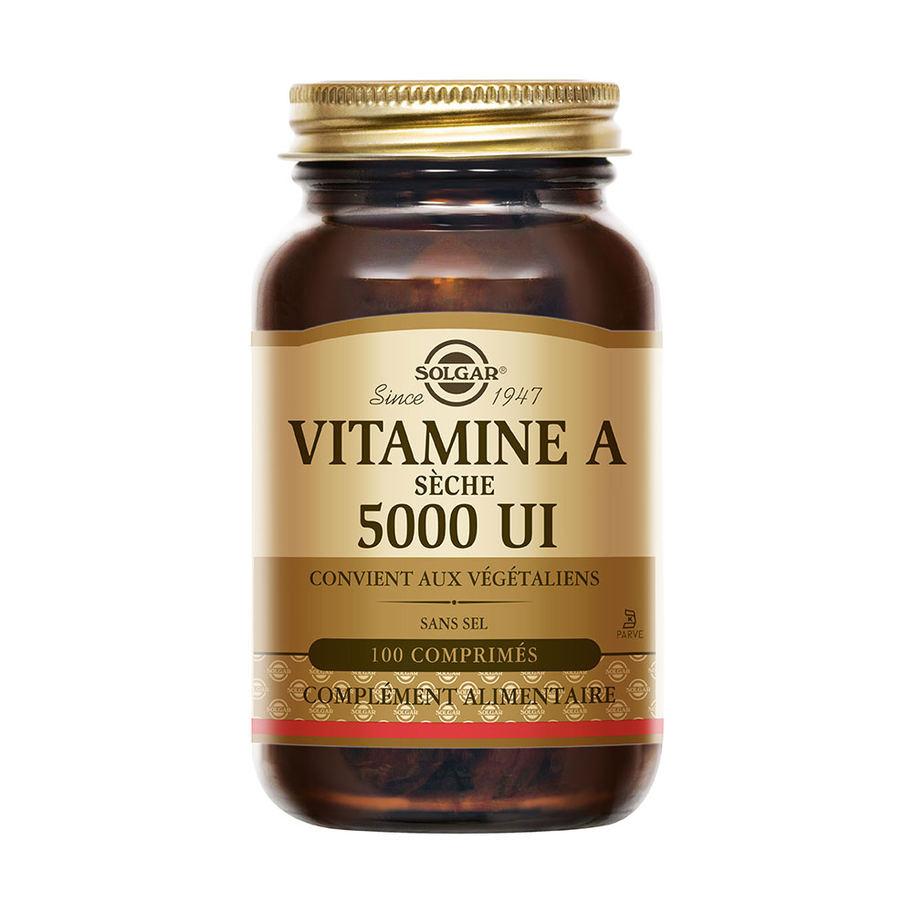 Solgar Vitamine A con vitamina C per bellezza di pelle, capelli e unghie e vitalità altamente concentrata 100 compresse