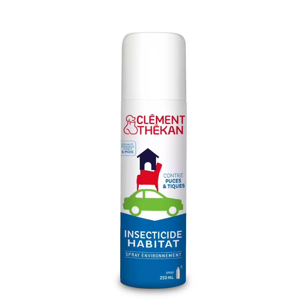 Clement-Thekan Spray insetticida habitat contro pulci e zecche 250 ml