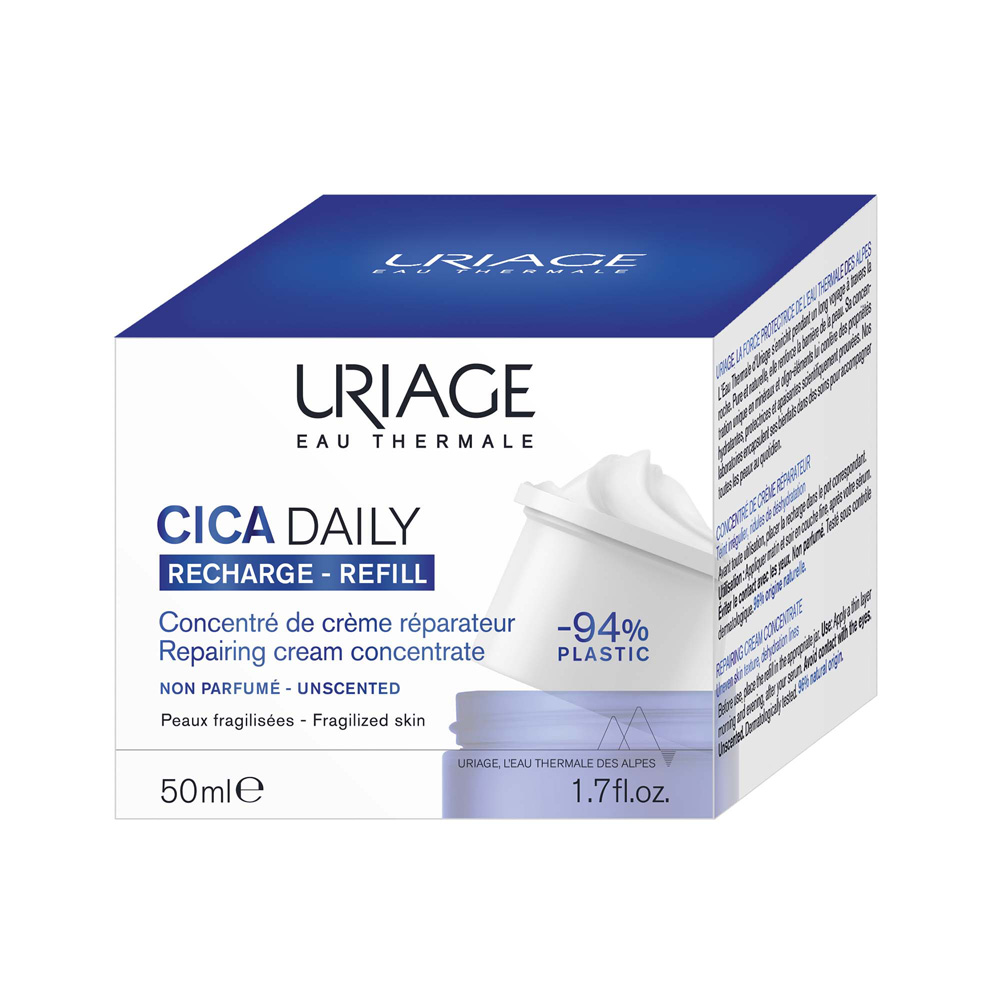 Uriage Cica Daily Concentrato di crema riparatrice ricarica per pelli fragili 50 ml