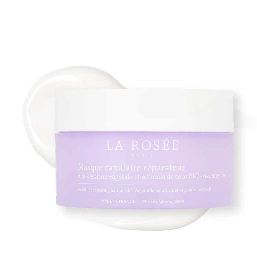 LA ROSÉE Maschera Riparatrice con cheratina vegetale e olio di cocco bio 200g