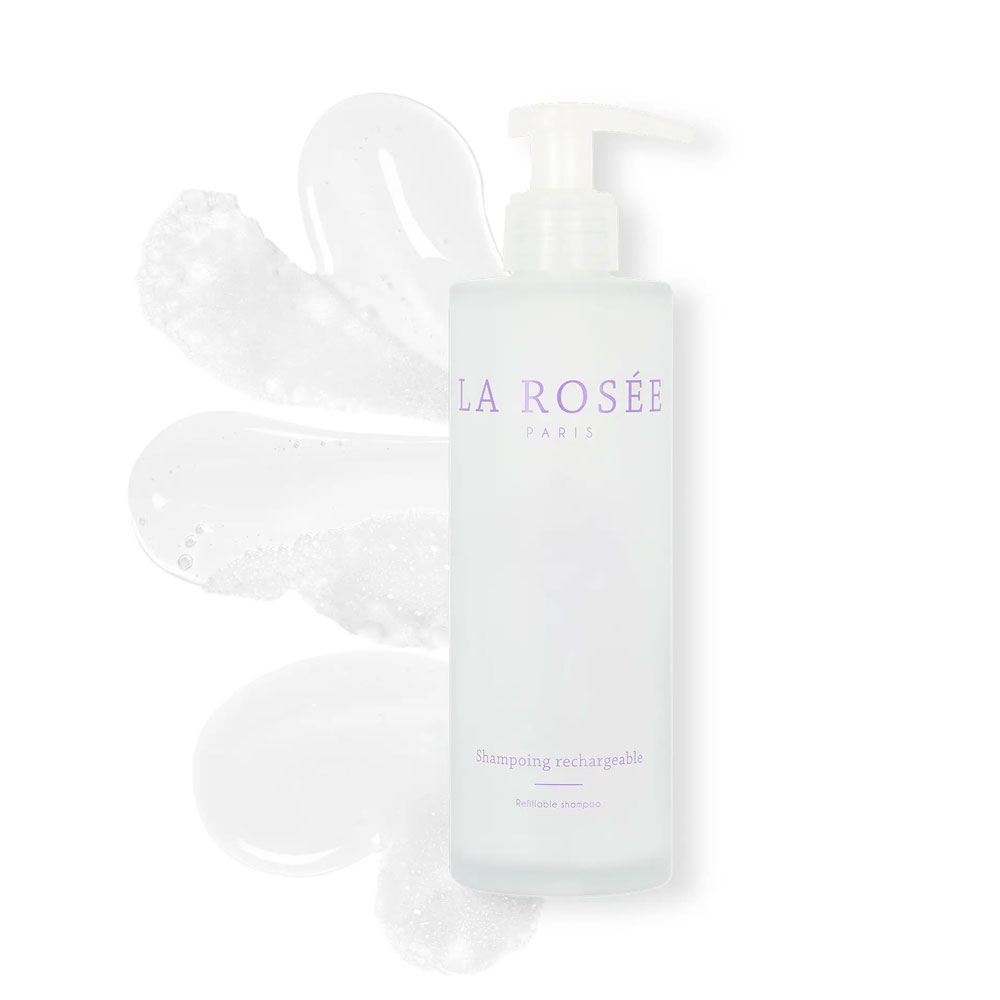 LA ROSÉE Shampoo ricaricabile flacone di vetro vuoto 200 ml