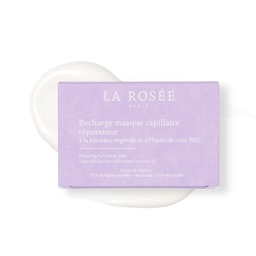 LA ROSÉE Maschera Riparatrice per Capelli con cheratina vegetale e olio di cocco bio 200g
