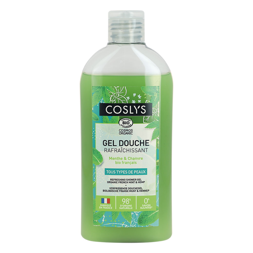 Coslys Base detergente vegetale Gel doccia bio menta e canapa 250ml