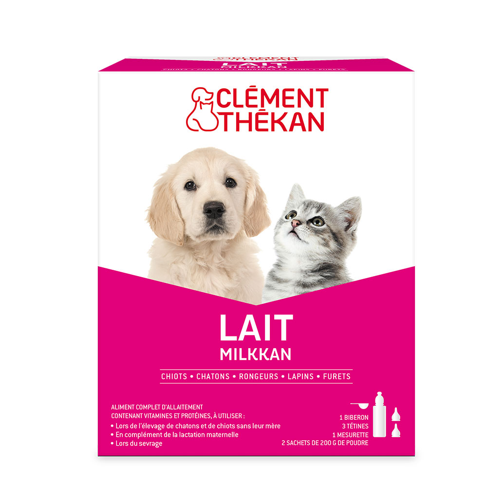 Clement-Thekan Milkkan Latte in polvere per cuccioli di cane e gatto 2 x 200 g