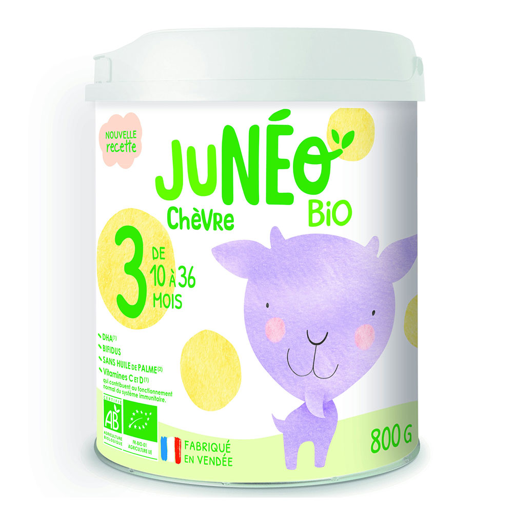 Juneo Capra Latte di crescita biologico Da 10 a 36 mesi 800g