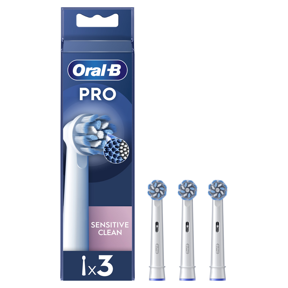 Oral-B Sensitive Clean Testine Di Ricambio Per Spazzolino Elettrico x3