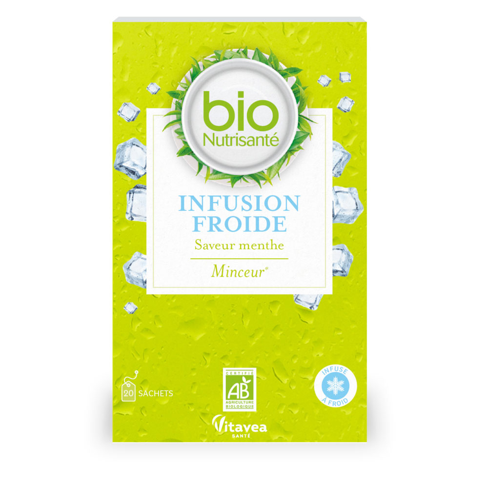 Vitavea Santé BioNutrisanté Infusion Froide Saveur Menthe Minceur 20 bustine