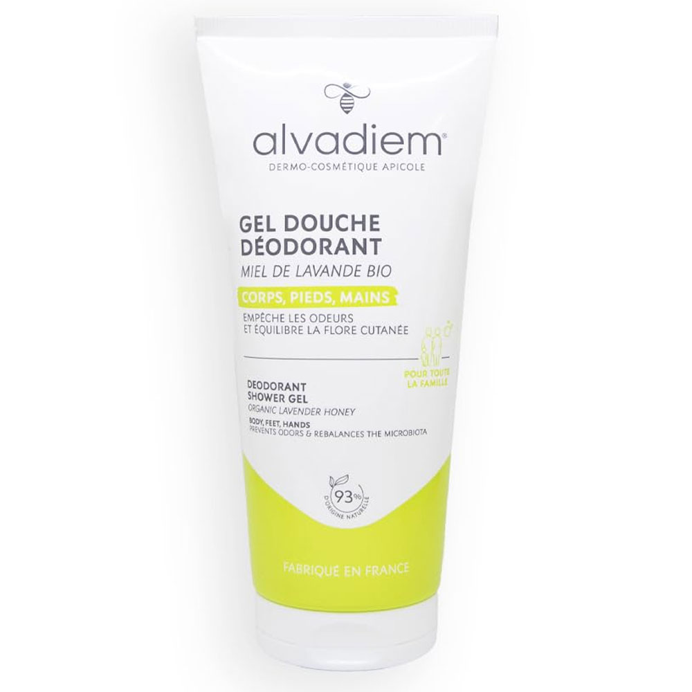Alvadiem Gel Douche Déodorant Miel de Lavande Bio 200 ml