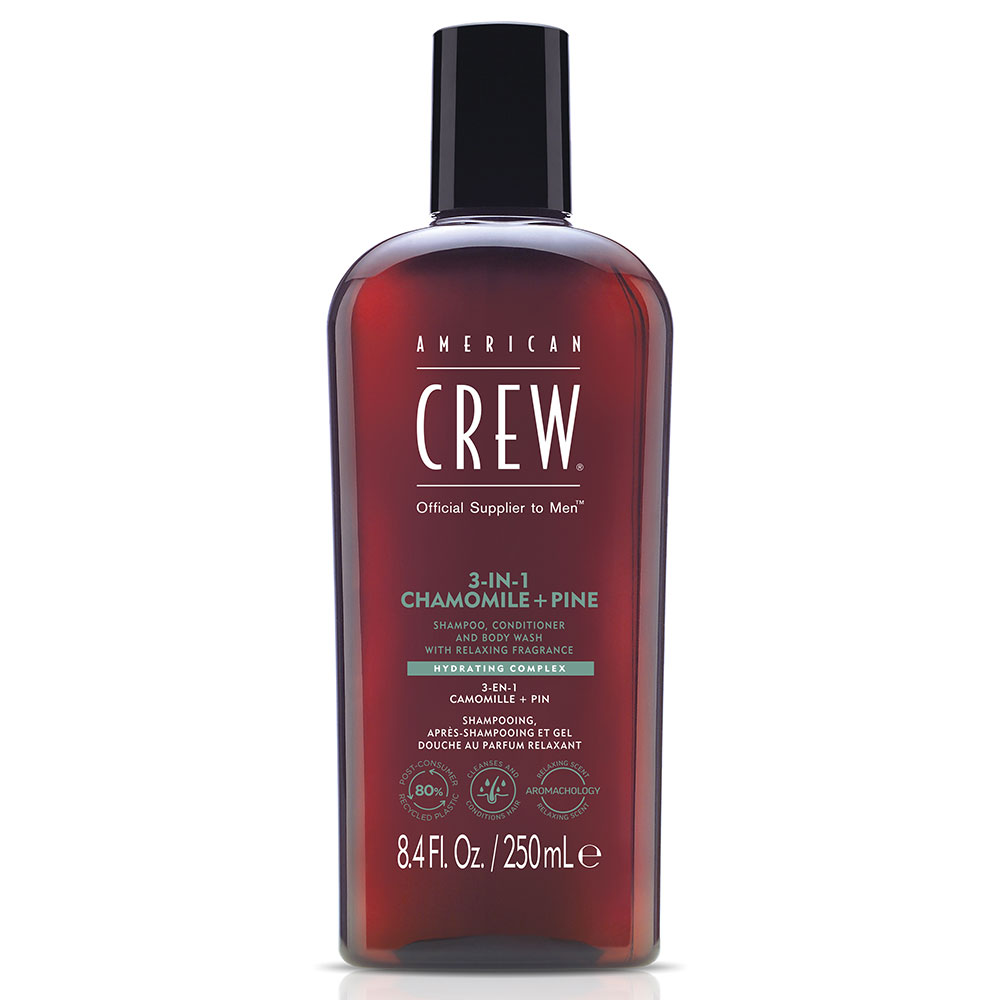 American Crew Shampoo 3 in 1 Camomilla + Pino 250ml