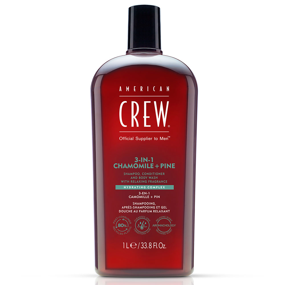 American Crew Shampoo 3 in 1 Camomilla + Pino 1L